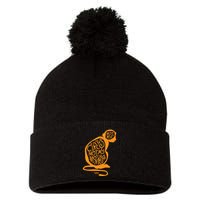 Not My Circus Not My Monkeys Pom Pom 12in Knit Beanie