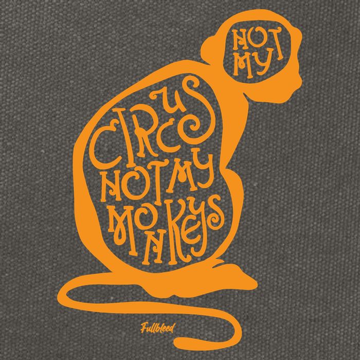 Not My Circus Not My Monkeys Cotton Canvas Backpack