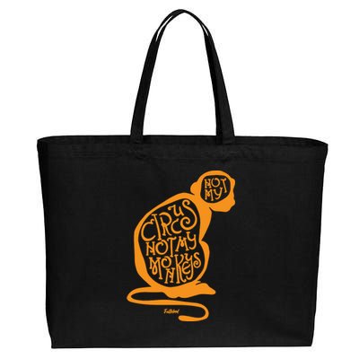 Not My Circus Not My Monkeys Cotton Canvas Jumbo Tote