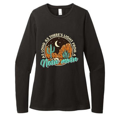 Neon Moon Cactus Country Mountain Vintage Retro Western Cow Womens CVC Long Sleeve Shirt