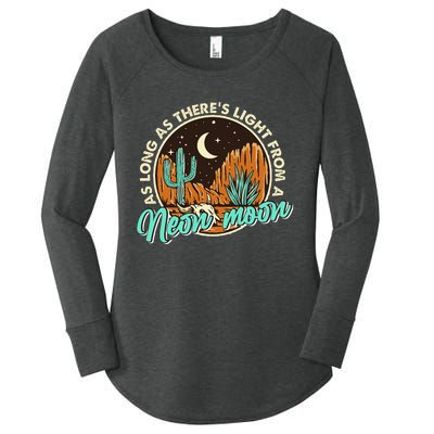 Neon Moon Cactus Country Mountain Vintage Retro Western Cow Women's Perfect Tri Tunic Long Sleeve Shirt