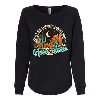 Neon Moon Cactus Country Mountain Vintage Retro Western Cow Womens California Wash Sweatshirt