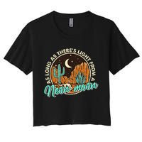 Neon Moon Cactus Country Mountain Vintage Retro Western Cow Women's Crop Top Tee