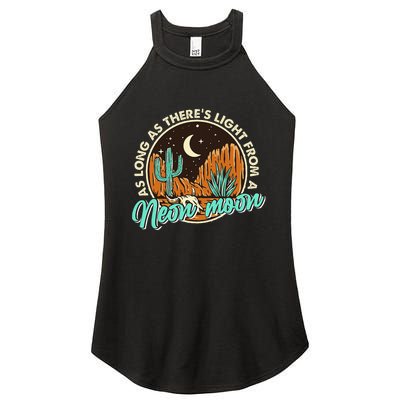 Neon Moon Cactus Country Mountain Vintage Retro Western Cow Women's Perfect Tri Rocker Tank