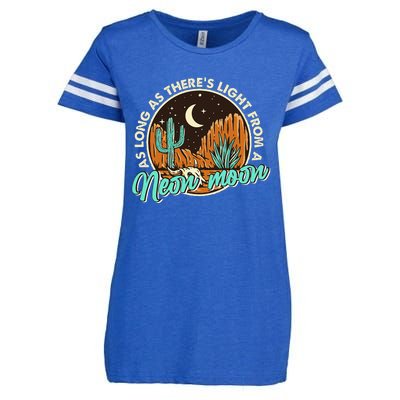 Neon Moon Cactus Country Mountain Vintage Retro Western Cow Enza Ladies Jersey Football T-Shirt