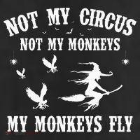 Not My Circus Not My Monkeys My Monkeys Fly Halloween Adult Drive Performance Visor