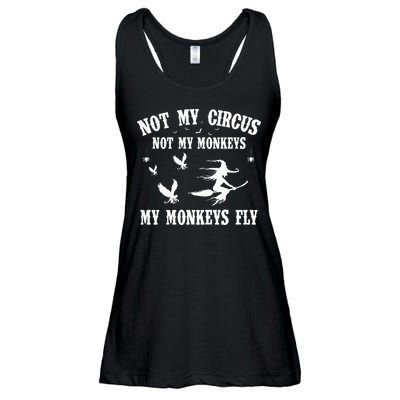 Not My Circus Not My Monkeys My Monkeys Fly Halloween Ladies Essential Flowy Tank
