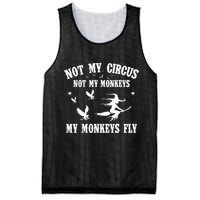 Not My Circus Not My Monkeys My Monkeys Fly Halloween Mesh Reversible Basketball Jersey Tank