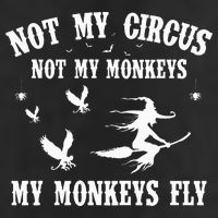 Not My Circus Not My Monkeys My Monkeys Fly Halloween 25L Jumbo Tote