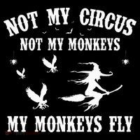 Not My Circus Not My Monkeys My Monkeys Fly Halloween Visor
