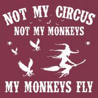 Not My Circus Not My Monkeys My Monkeys Fly Halloween 16oz Travel Tumbler