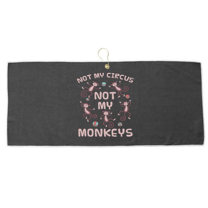 Not My Circus Not My Monkeys Large Microfiber Waffle Golf Towel