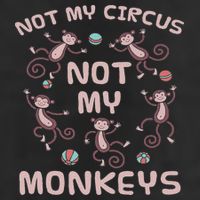 Not My Circus Not My Monkeys Microfiber Hand Towel
