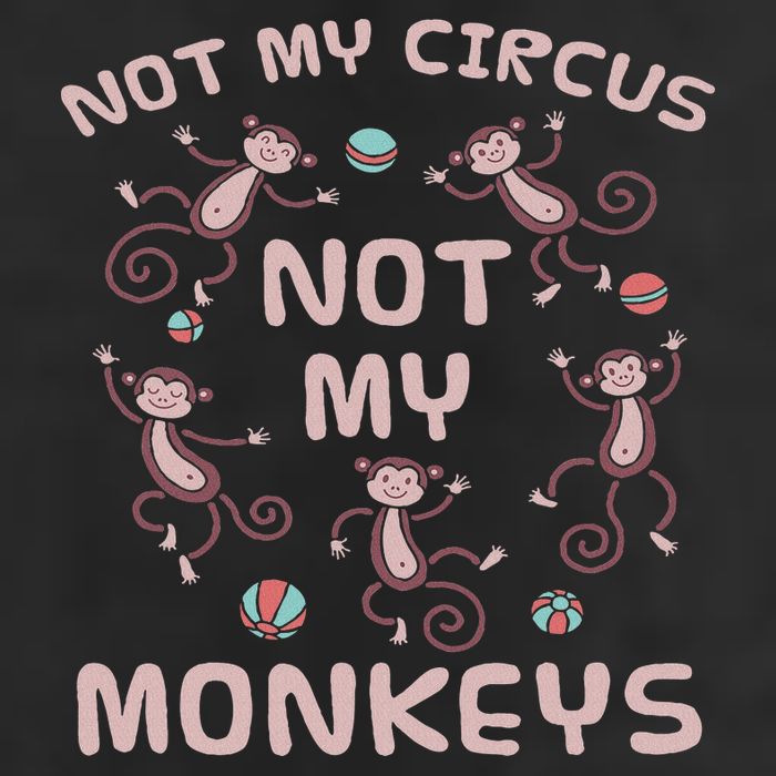 Not My Circus Not My Monkeys Microfiber Hand Towel