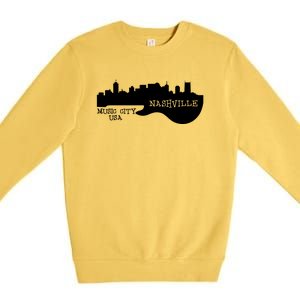 Nashville, Music City USA Premium Crewneck Sweatshirt