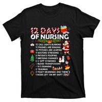 Nurses Merry Christmas Funny 12 Days of Nursing Xmas T-Shirt