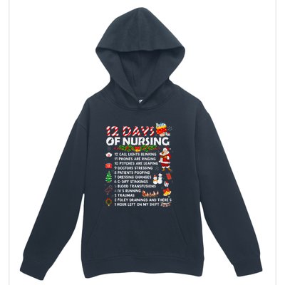 Nurses Merry Christmas Funny 12 Days of Nursing Xmas Urban Pullover Hoodie