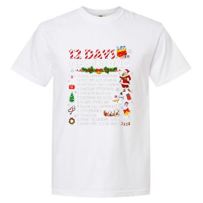 Nurses Merry Christmas Funny 12 Days of Nursing Xmas Garment-Dyed Heavyweight T-Shirt