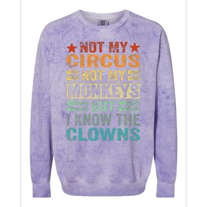 Not My Circus Not My Monkeys But I Know The Clowns Colorblast Crewneck Sweatshirt