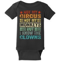 Not My Circus Not My Monkeys But I Know The Clowns Baby Bodysuit