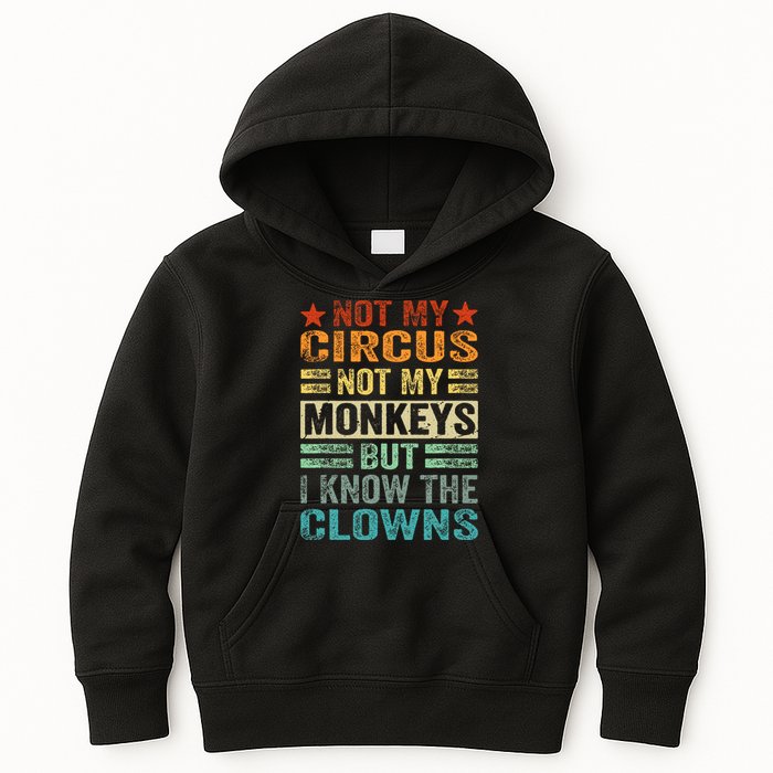 Not My Circus Not My Monkeys But I Know The Clowns Kids Hoodie