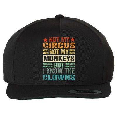 Not My Circus Not My Monkeys But I Know The Clowns Wool Snapback Cap