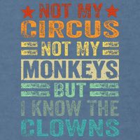 Not My Circus Not My Monkeys But I Know The Clowns Garment-Dyed Sweatshirt