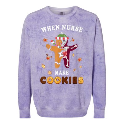 Nurse Make Cookies Xmas Gingerbread Ugly Christmas Colorblast Crewneck Sweatshirt