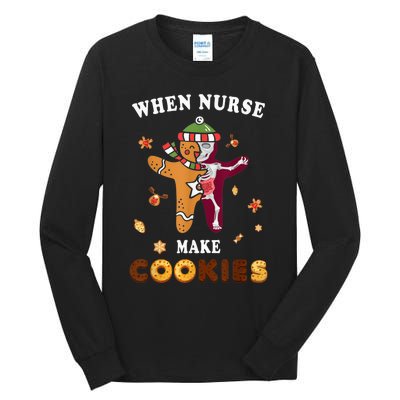 Nurse Make Cookies Xmas Gingerbread Ugly Christmas Tall Long Sleeve T-Shirt