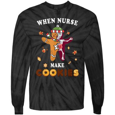 Nurse Make Cookies Xmas Gingerbread Ugly Christmas Tie-Dye Long Sleeve Shirt