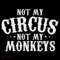 Not My Circus Not My Monkeys Funny Sarcastic Saying Hooded Wearable Blanket