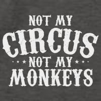 Not My Circus Not My Monkeys Funny Sarcastic Saying Vector Backpack