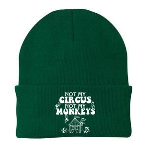 Not My Circus Not My Monkeys Carnival Staff Animal Lover Knit Cap Winter Beanie