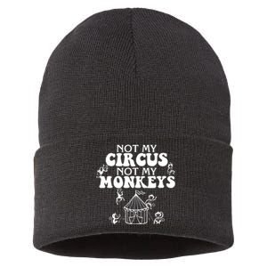 Not My Circus Not My Monkeys Carnival Staff Animal Lover Sustainable Knit Beanie