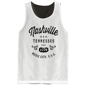 Nashville Music City Tennessee Cool Gift Country Music City Guitar Mesh Reversible Basketball Jersey Tank