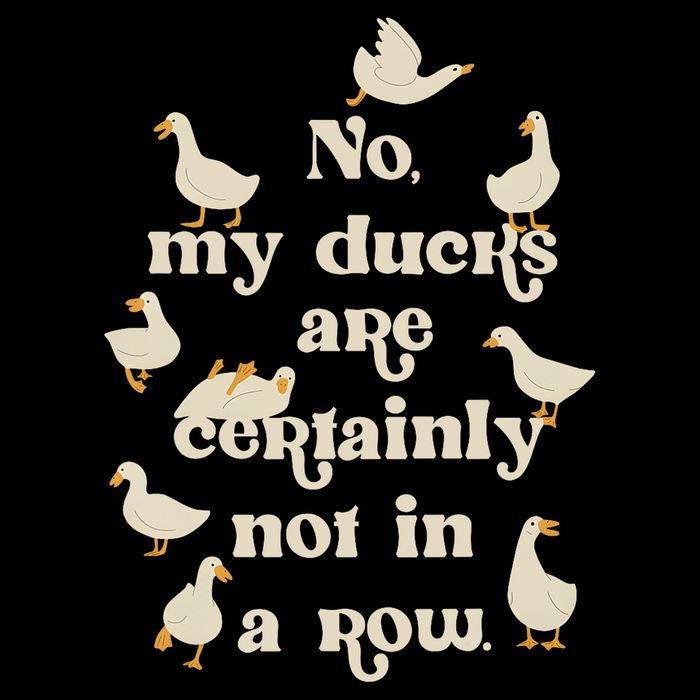 No My Ducks Are Certainly Not In A Row Lose Control  Flat Bill Trucker Hat