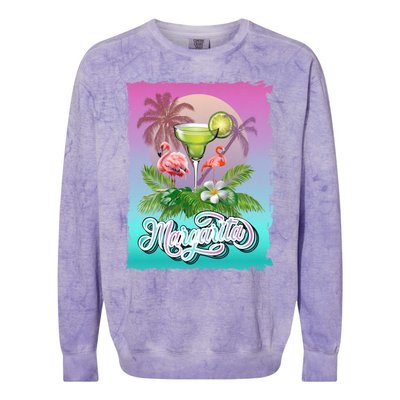 National Margarita Day Funny Retro Vintage Ideas Meaningful Gift Colorblast Crewneck Sweatshirt