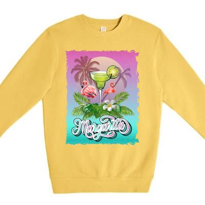 National Margarita Day Funny Retro Vintage Ideas Meaningful Gift Premium Crewneck Sweatshirt