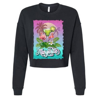 National Margarita Day Funny Retro Vintage Ideas Meaningful Gift Cropped Pullover Crew
