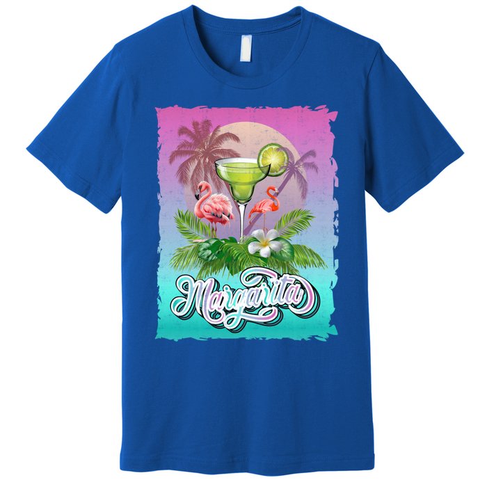 National Margarita Day Funny Retro Vintage Ideas Meaningful Gift Premium T-Shirt