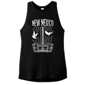 New Mexico Disc Golf Player Breaking Chains Birdie Gift Ladies PosiCharge Tri-Blend Wicking Tank