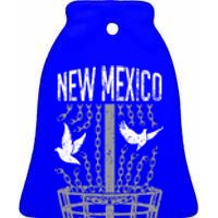 New Mexico Disc Golf Player Breaking Chains Birdie Gift Ceramic Bell Ornament