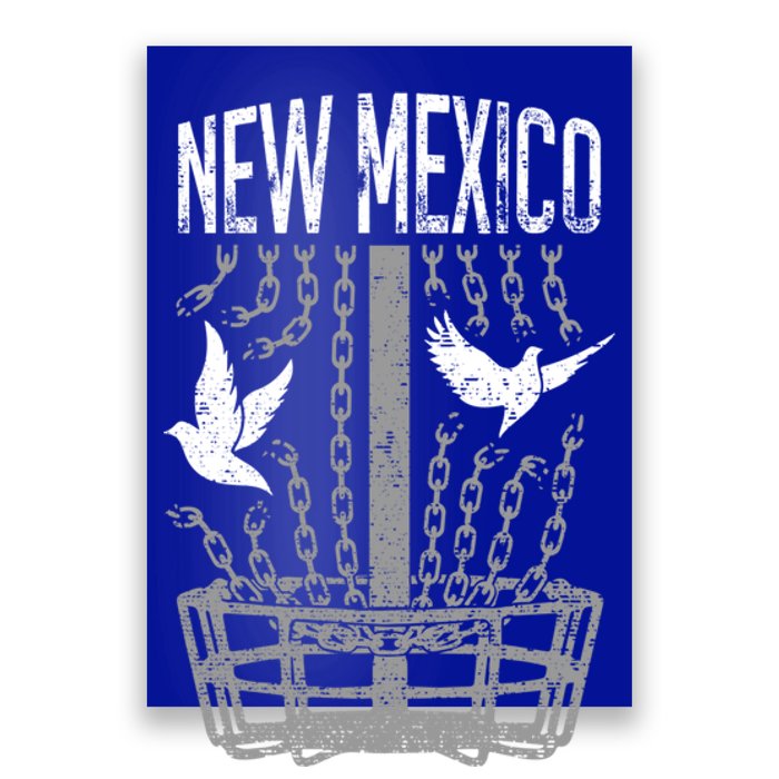 New Mexico Disc Golf Player Breaking Chains Birdie Gift Poster