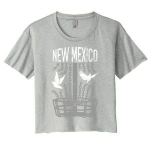 New Mexico Disc Golf Player Breaking Chains Birdie Gift Women's Crop Top Tee