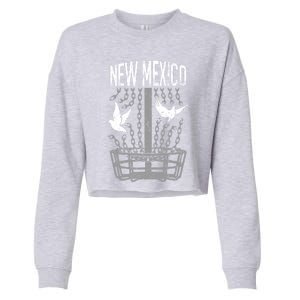 New Mexico Disc Golf Player Breaking Chains Birdie Gift Cropped Pullover Crew