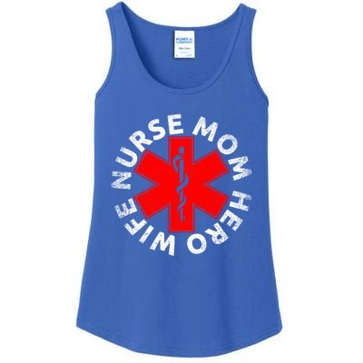 Nursing Mothers Day Christmas Gift Wife Nurse Mom Hero Rn Gift Ladies Essential Tank