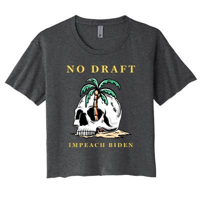 No Military Draft | Anti War Peace Women's Crop Top Tee