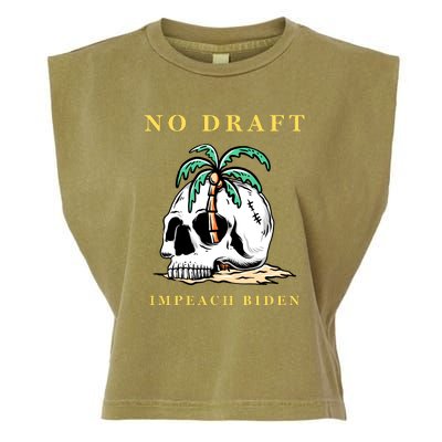 No Military Draft | Anti War Peace Garment-Dyed Women's Muscle Tee