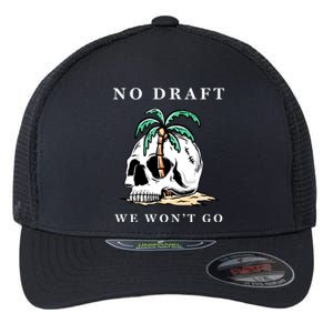 No Military Draft | Anti War Peace Flexfit Unipanel Trucker Cap