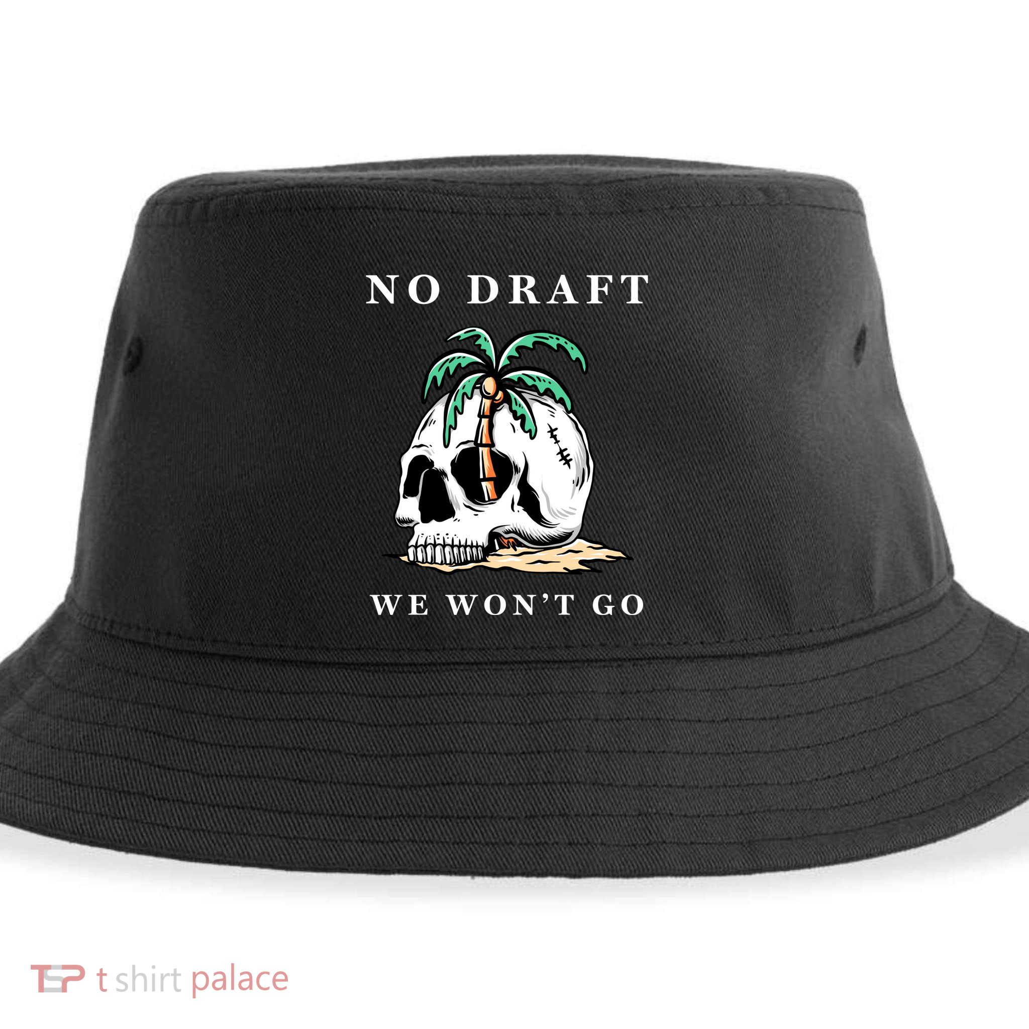 No Military Draft | Anti War Peace Sustainable Bucket Hat
